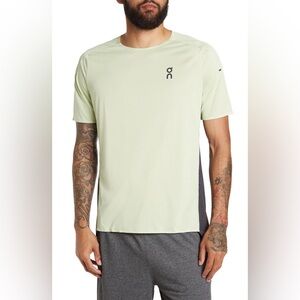 On Men's size small Performance-T Running T-Shirt in Meadow/Black